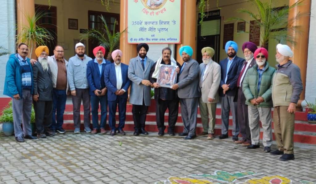 All India Football Federation General Secretary Satyanarayan M Satya was felicitated at Khalsa College Mahilpur